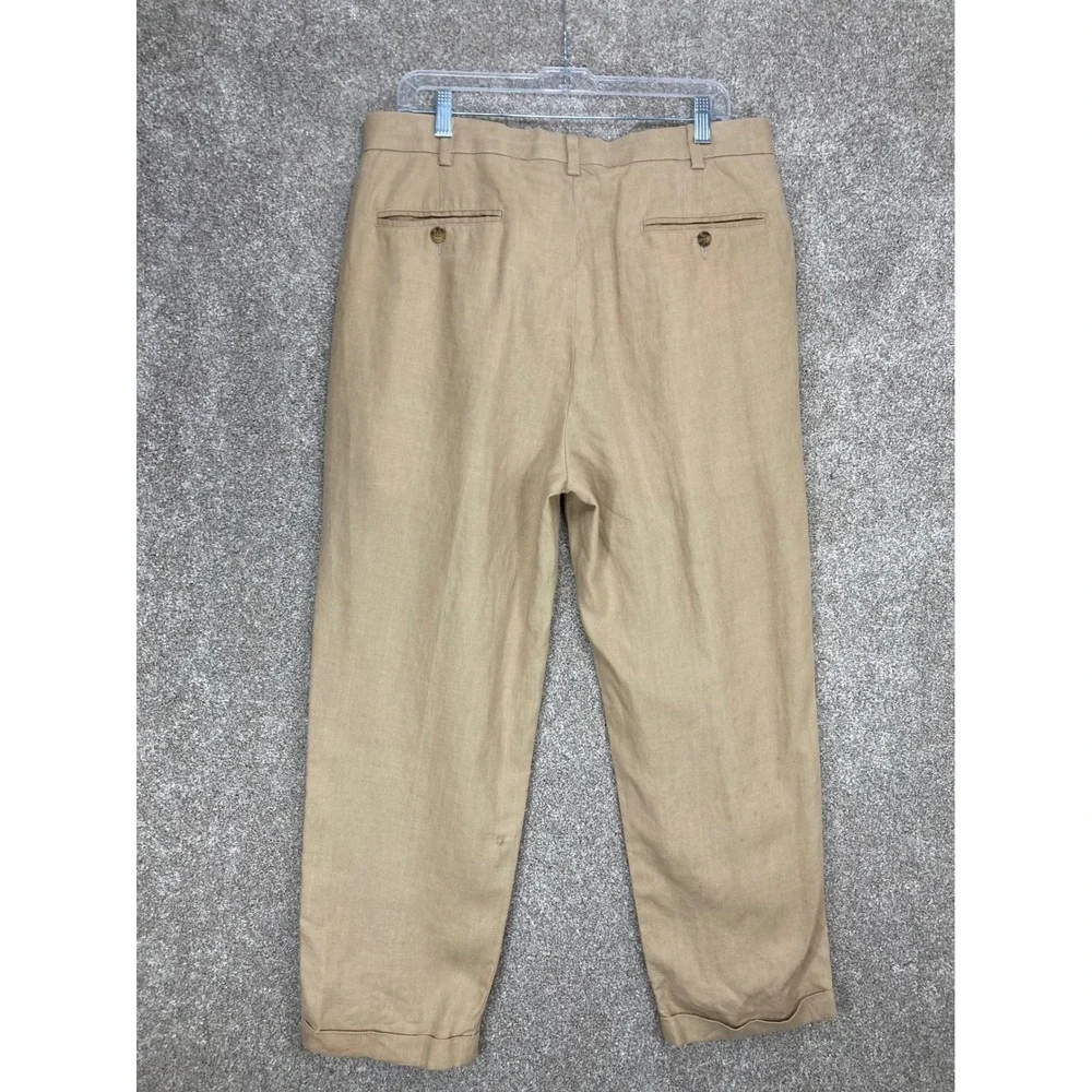 Jos. A. Bank Traveler's Collection Pleated Linen Dress Pants Mens 36x29 Office
